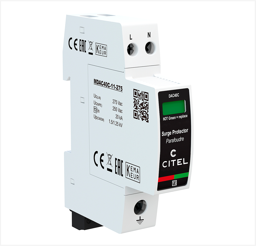 Product: Citel DAC40CS-11-275 SPD, Type 2/3, pluggable 275VAC, 20kA