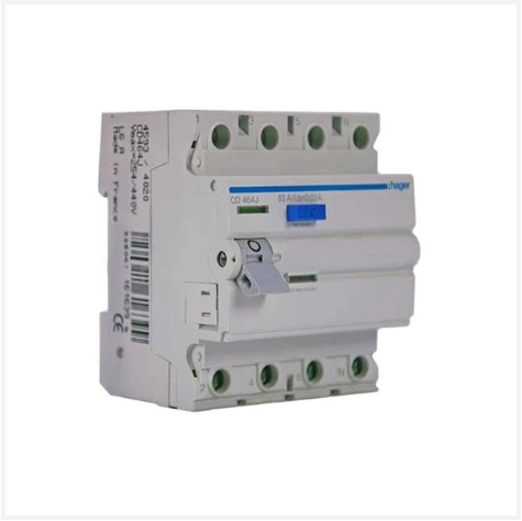 Product: Hager CD464J Earth Leakage Unit 4P 63A 30mA