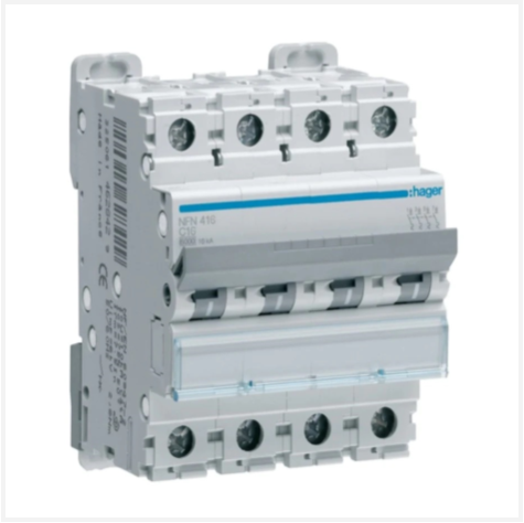 Product: Hager 80A 4P 10kA C-Curve MCB HLF480S