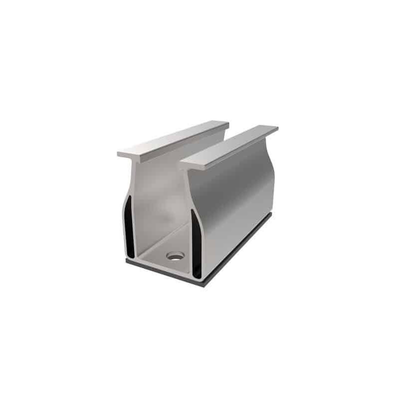 Product: Lumax Short Rail H65x100mm 3xM6 Holes + EPDM