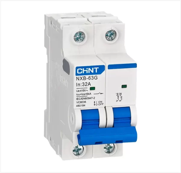 Chint 6kA 2P 63A Breaker C-Curve
