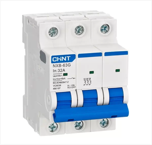 Chint 6kA 3P 63A Breaker C-Curve