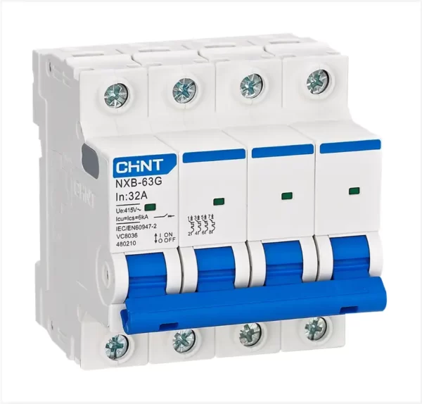 Chint 6kA 4P 63A Breaker C-Curve