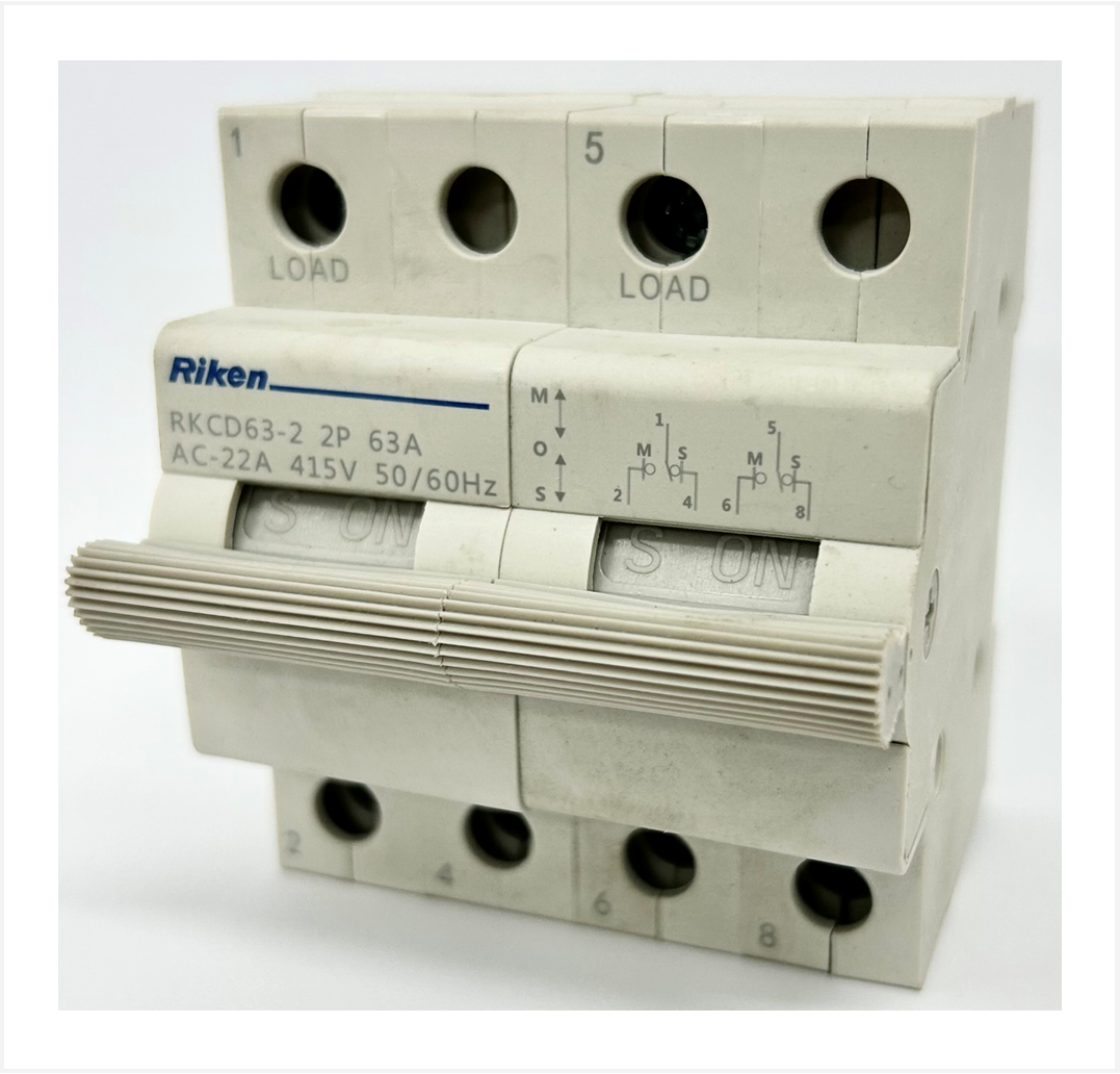 Product: Riken Change Over Switch DIN Large 63A 2 Pole