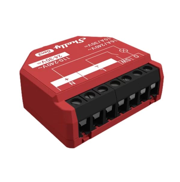 Shelly 1PM Gen3 Wi-Fi smart switch with power monitoring