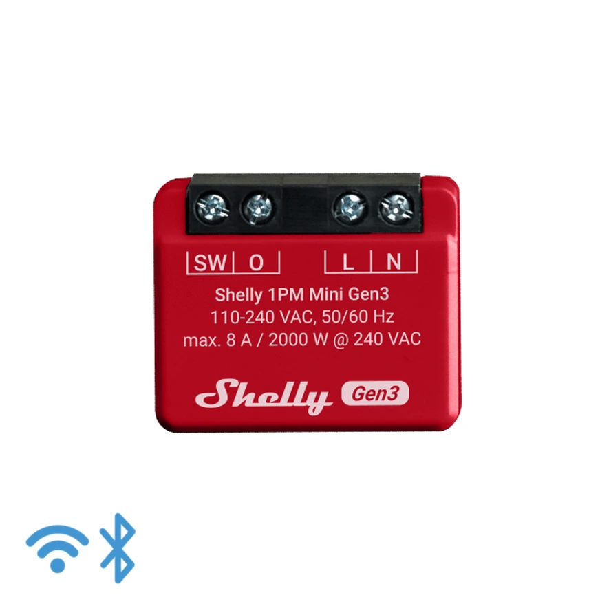 Product: Shelly 1PM Mini Gen3 One-Channel Wi-Fi Relay With Power Monitoring